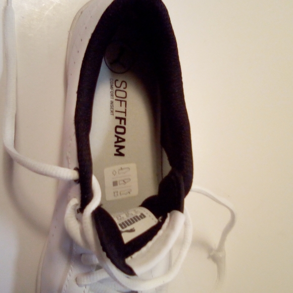 Puma Vintage Womens Leather Low Top Soft Foam Comfort Insert White Sneakers 6.5 - Picture 11 of 16